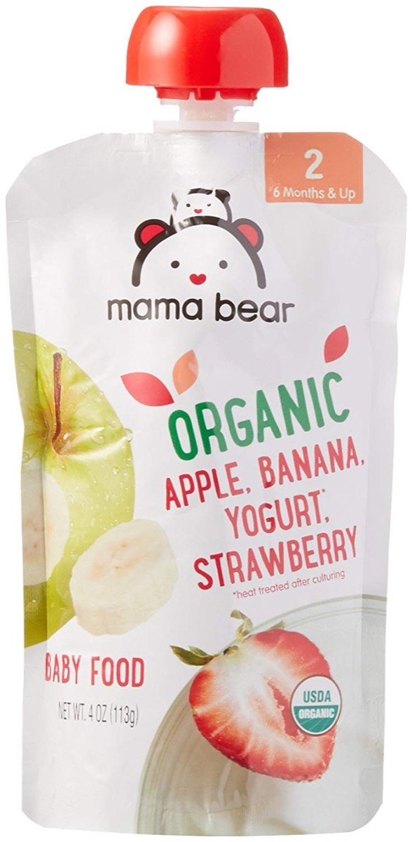 mama bear organic yogurt packs, peanut free preschool snacks