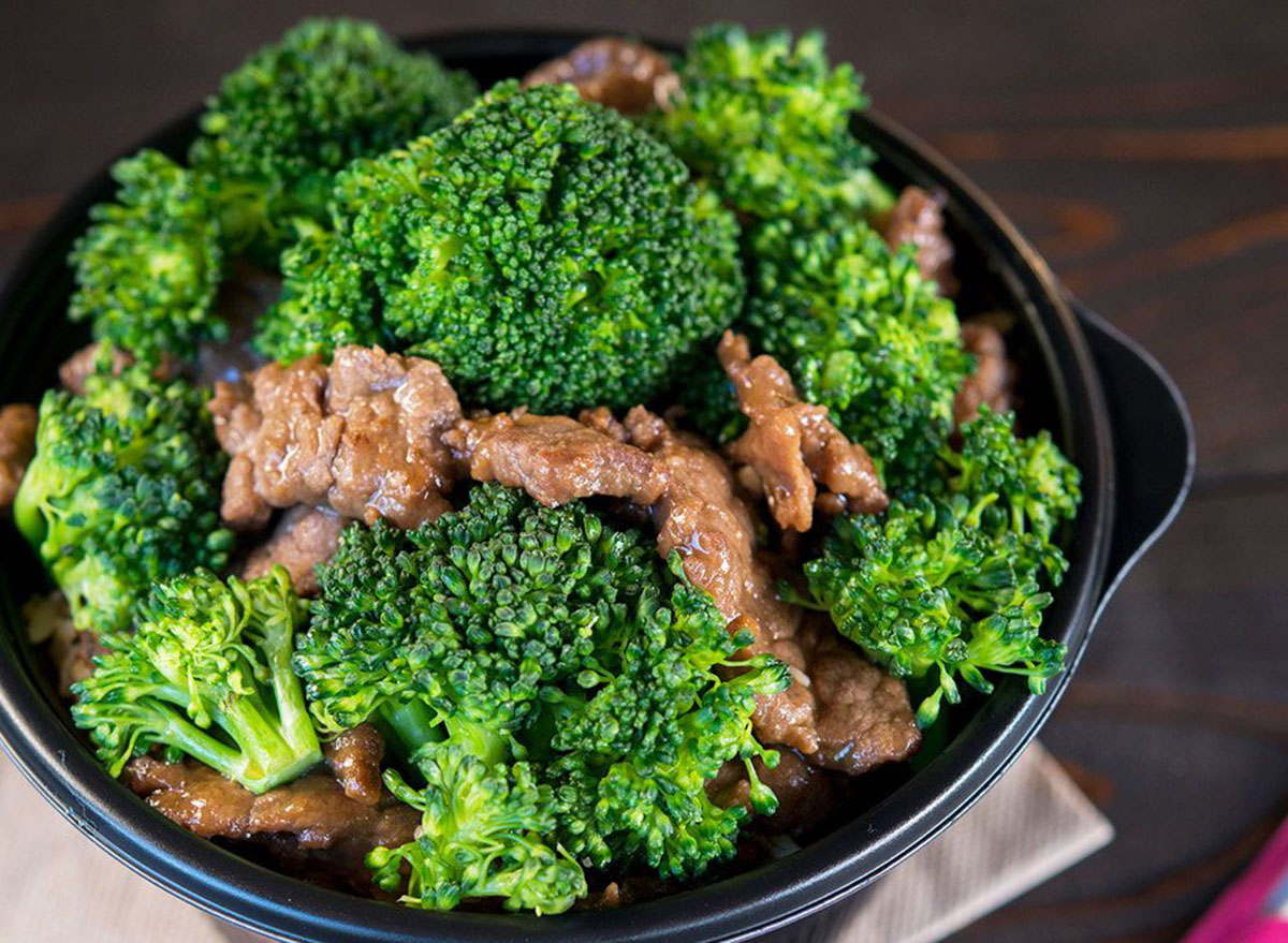 healthiest restaurant dish panda express beef and broccoli