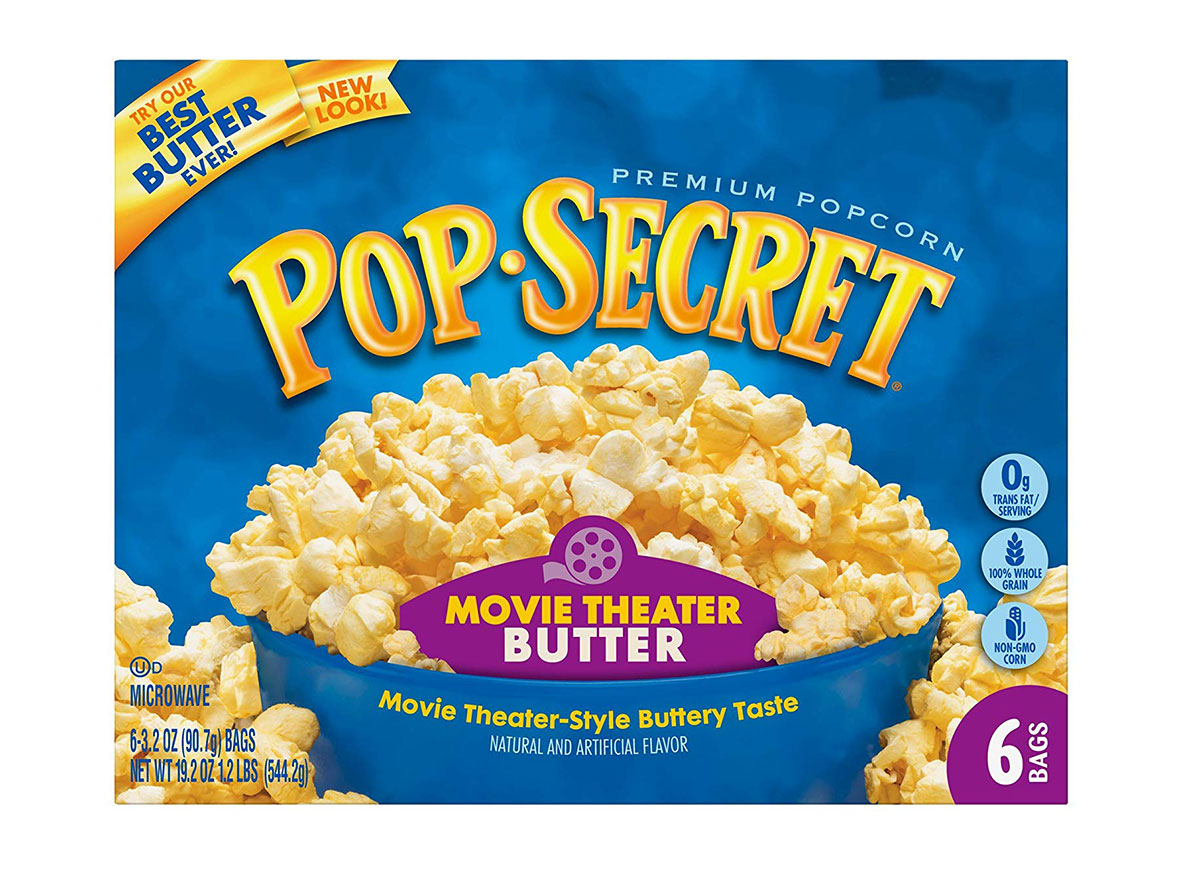 pop secret microwave popcorn box