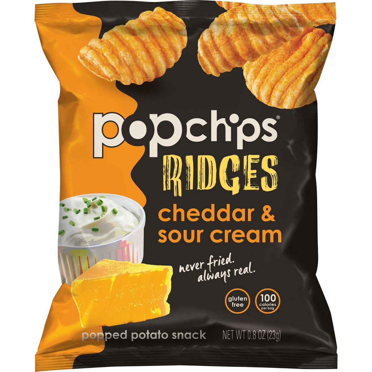 popchips ridges cheddar and sour cream, gluten-free snacks