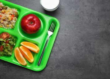serving tray with food