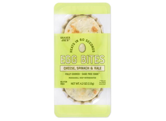 trader joes egg bites on a white background.