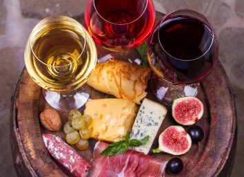 wine and cheese board