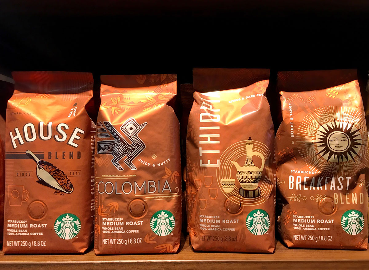 Starbucks bag of coffee beans