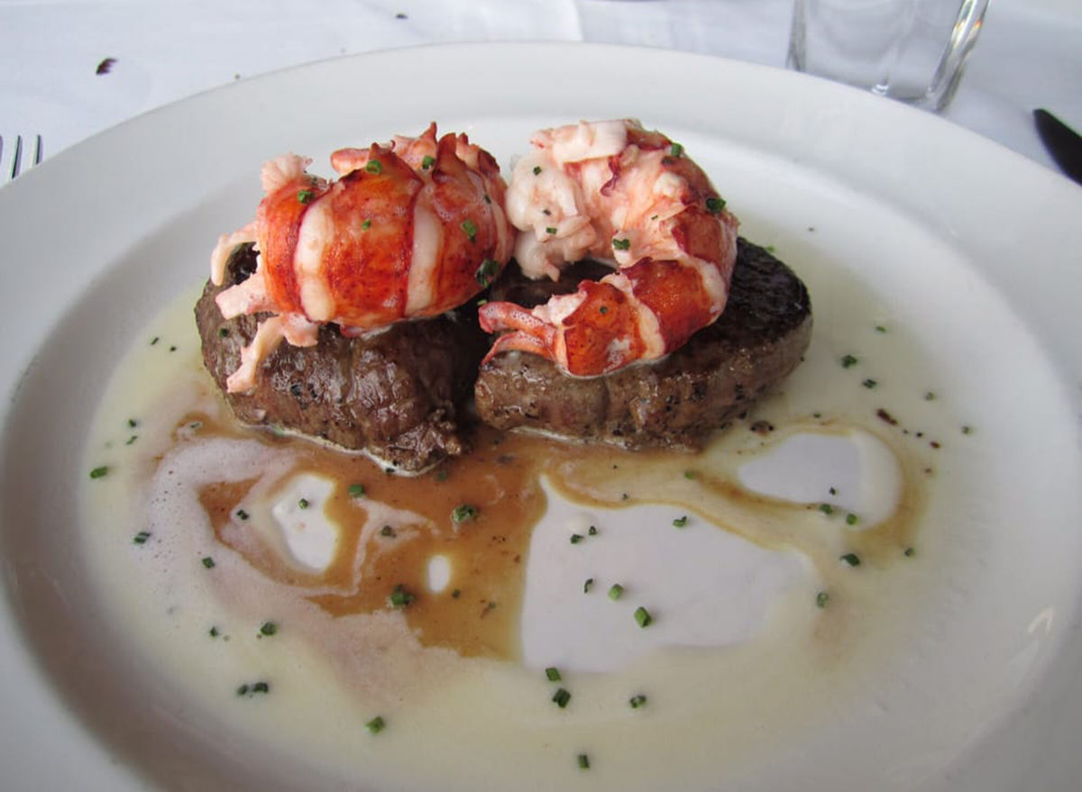 tenderloin with butter poached lobster tails from capital grille