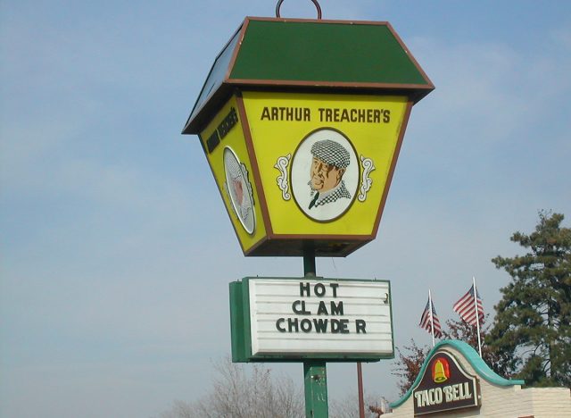 arthur treachers vintage sign