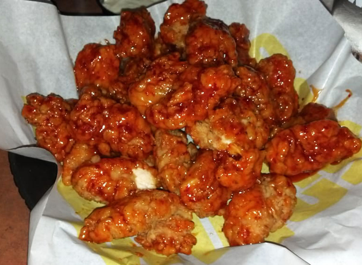 asian zing boneless wings from buffalo wild wings