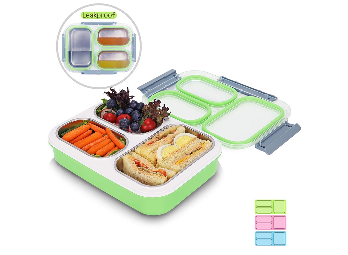 green and white bento box, amazon bento boxes