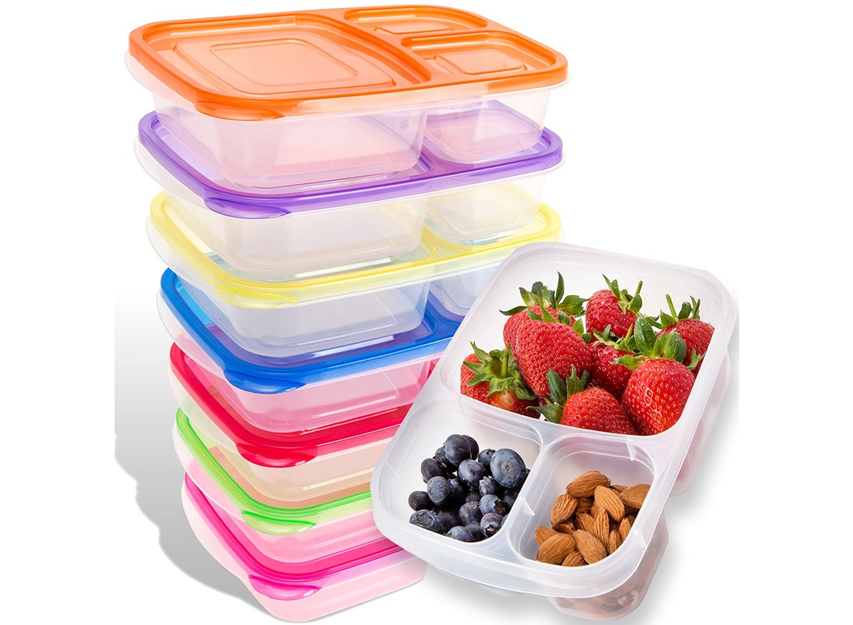 stack of plastic bento boxes, amazon bento boxes