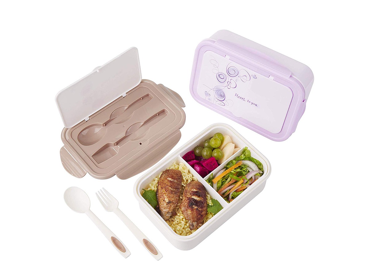 clear purple bento box, amazon bento boxes