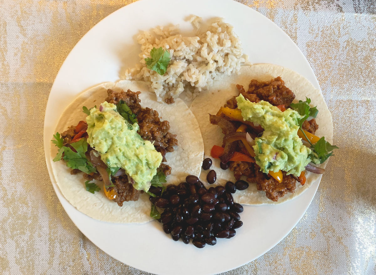 Homemade plant based ground beef tacos review