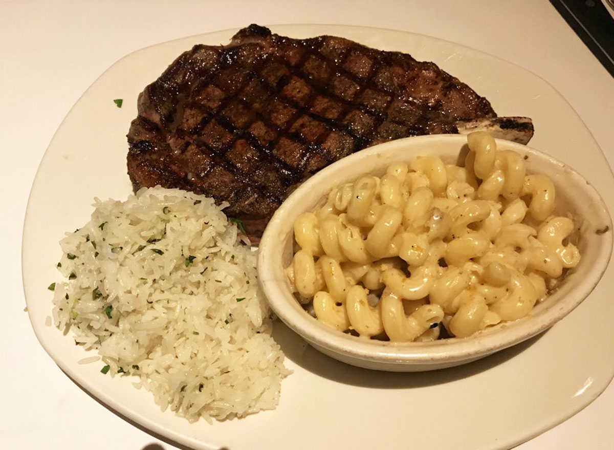 bonefish grill ribeye steak with sides