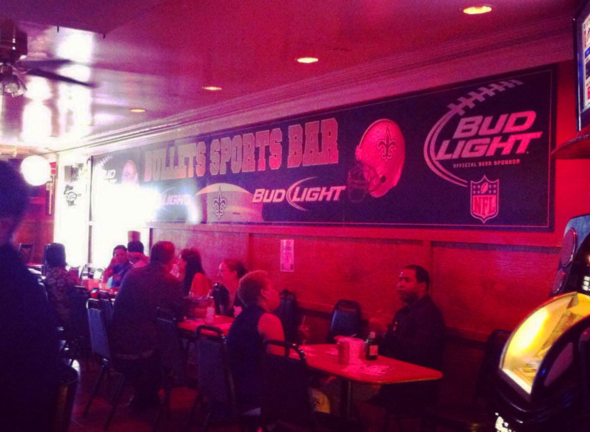 bullets sports bar louisiana table view