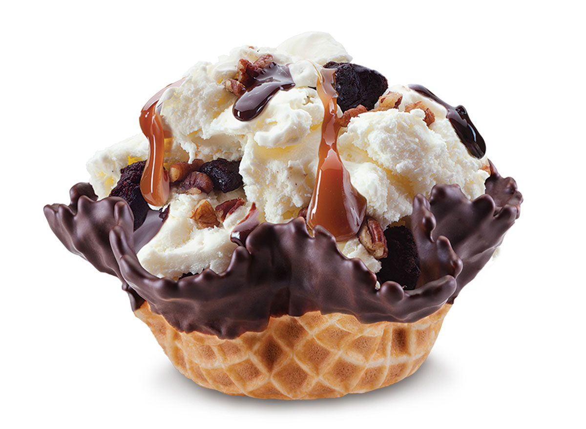 cold stone founders favorite waffle cone ice cream