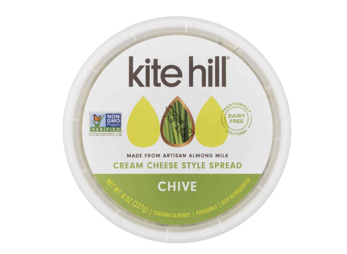 Kite Hill chive cream cheese dairy free spread