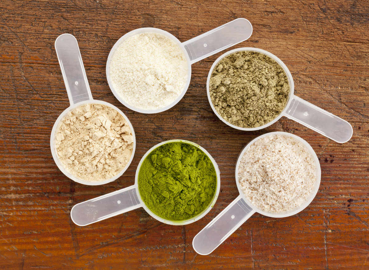 Different types of animal whey protein powder from plants