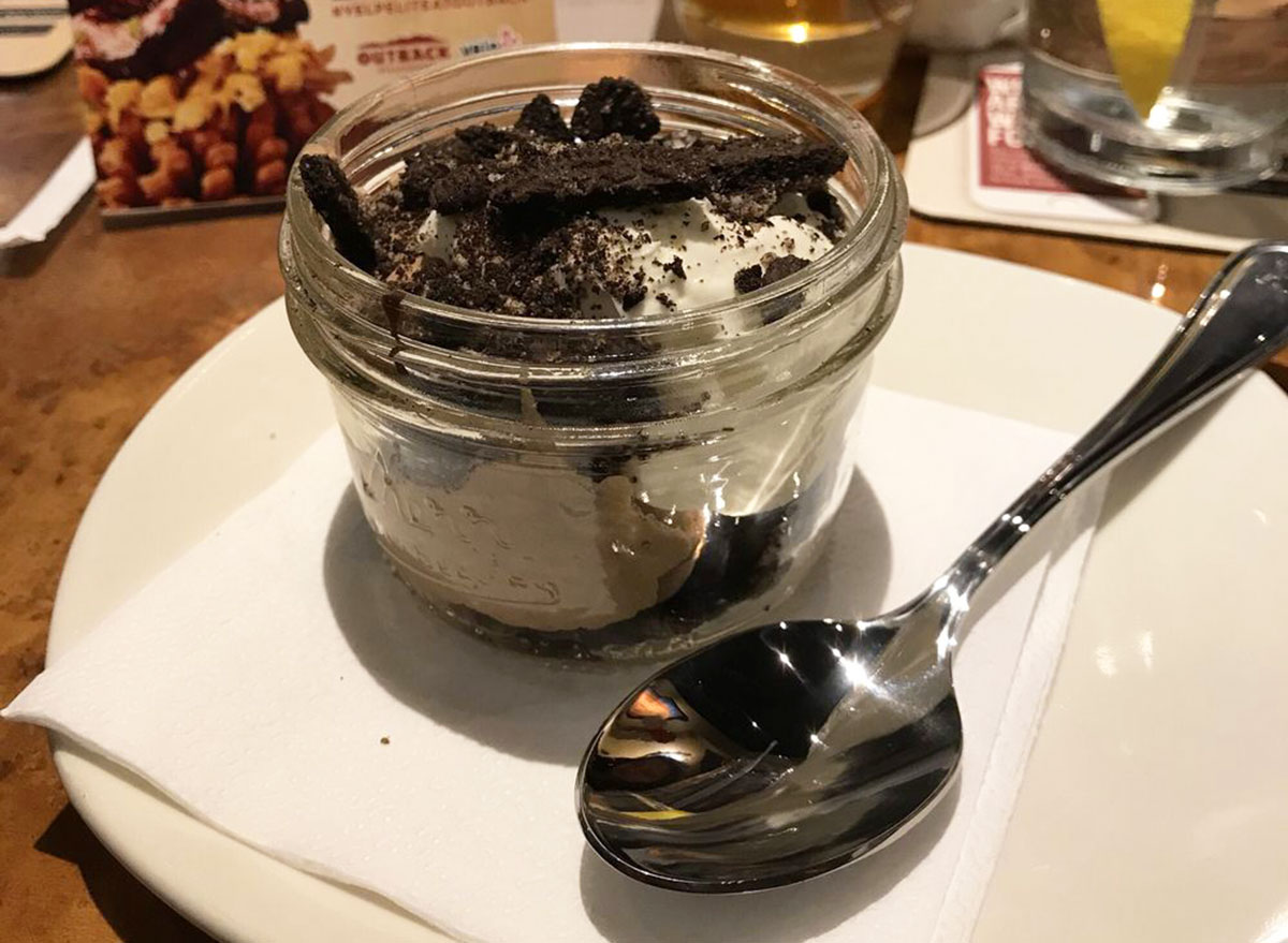double chocolate mini dessert parfait outback