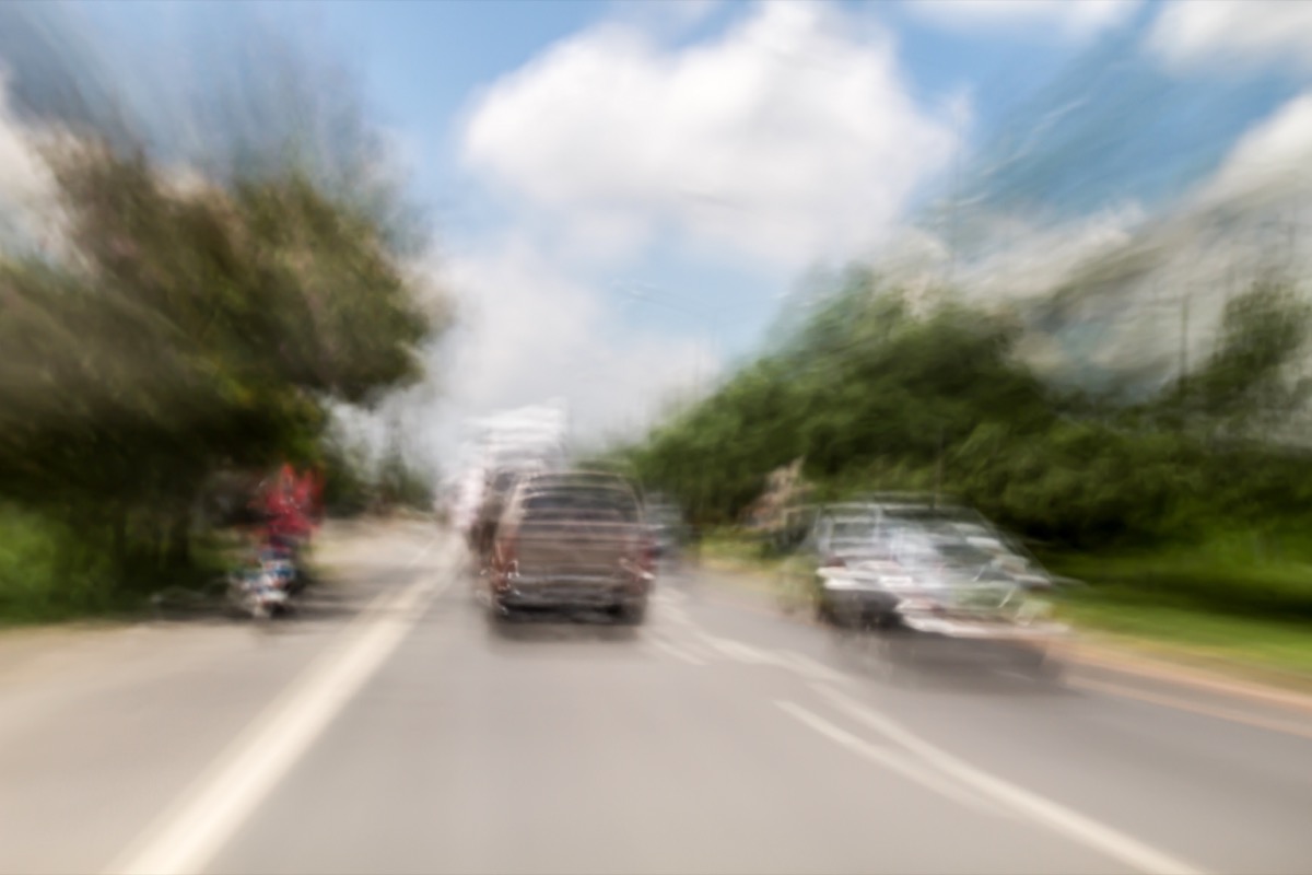 Blurred and double vision while driving