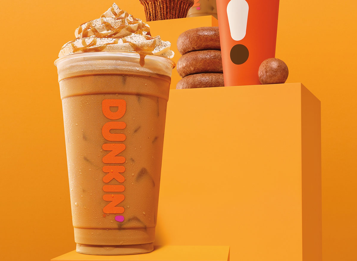 dunkin iced pumpkin latte