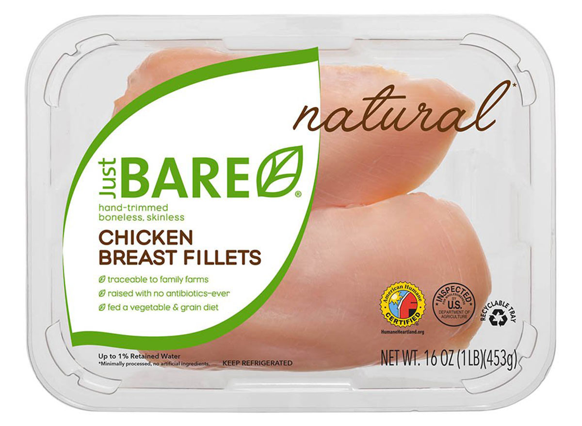 just bare chicken breast fillets in package