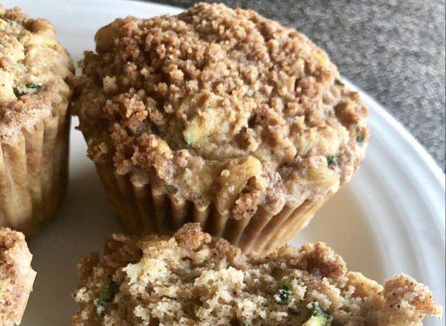 keto zucchini streusel muffins