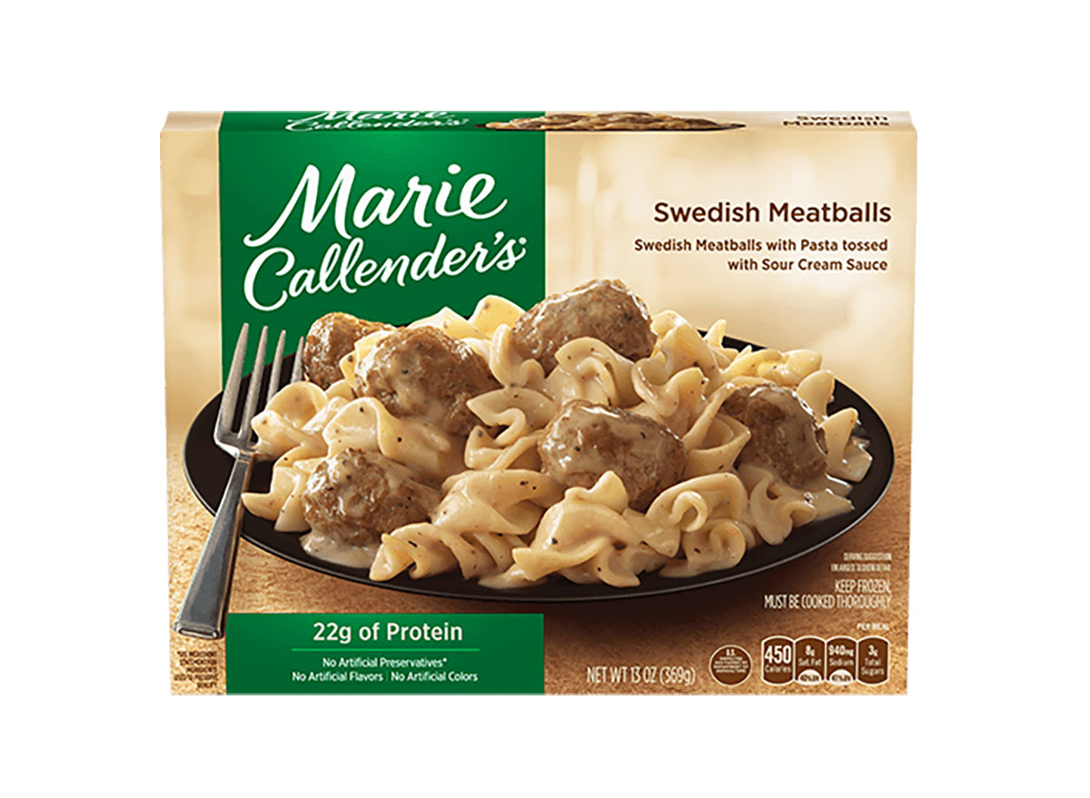 marie callenders swedish meatballs tv dinner