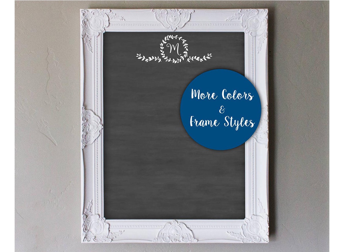 monogrammed chalkboard, monogrammed kitchen accessories