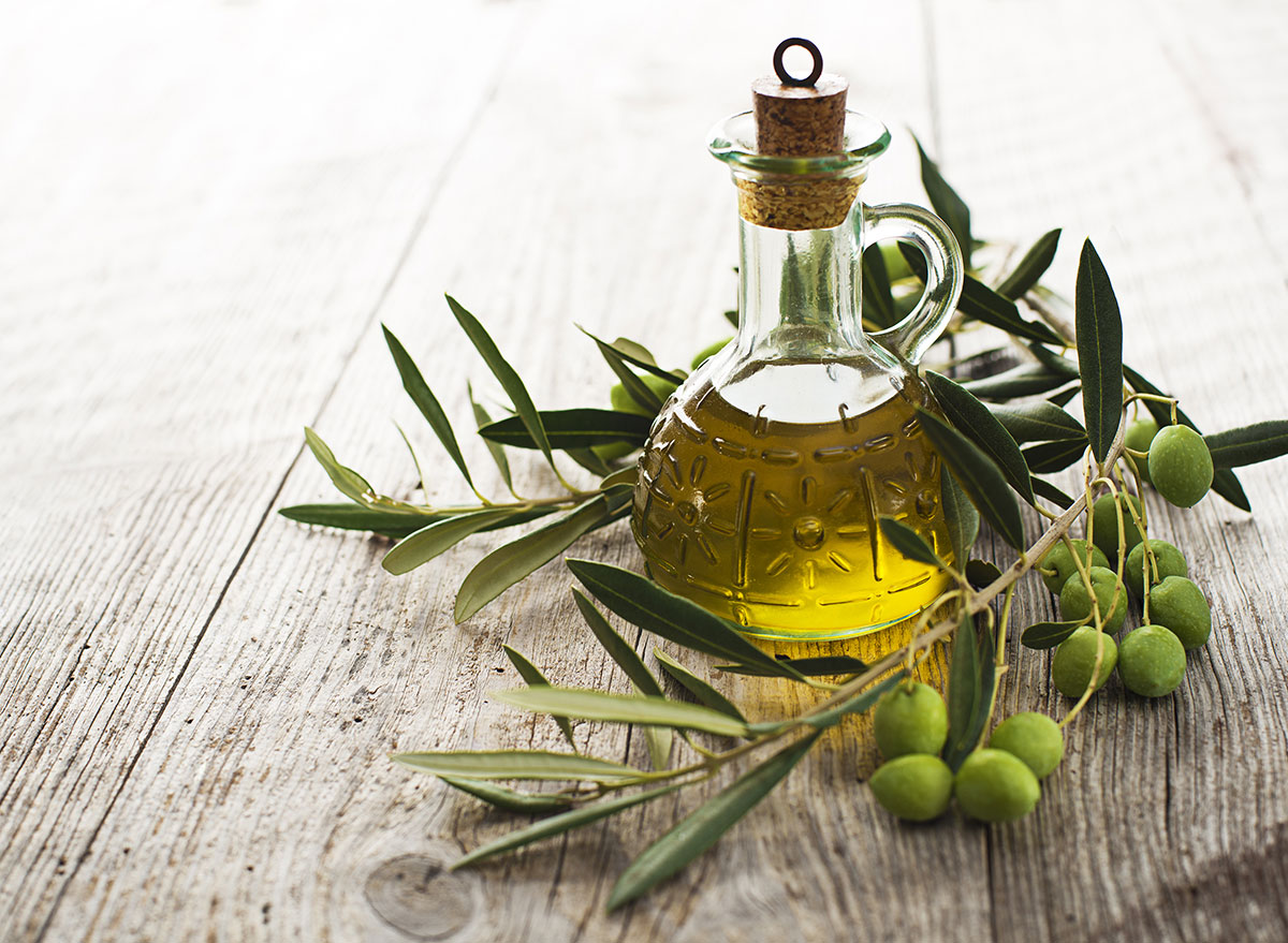 olive oil in jar