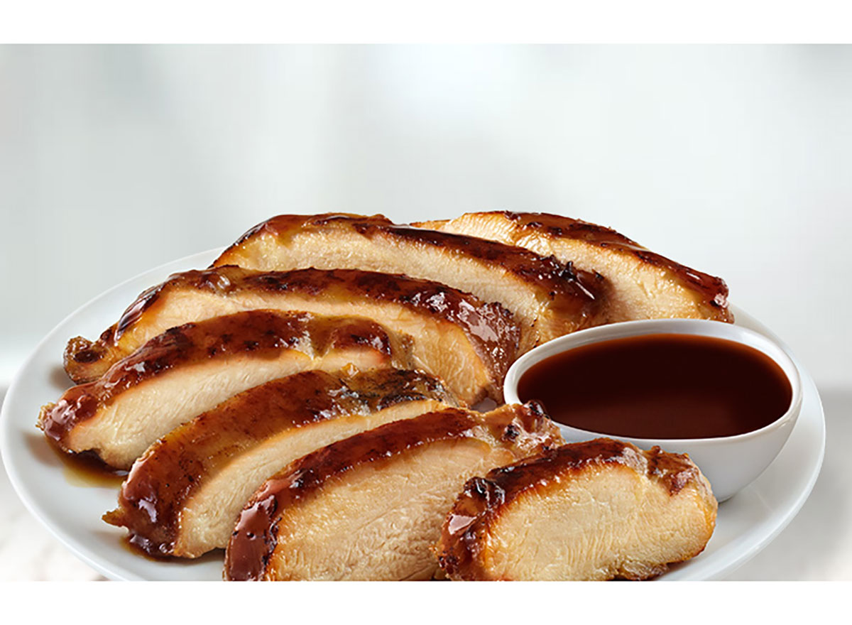panda express grilled teriyaki chicken slices with sauce