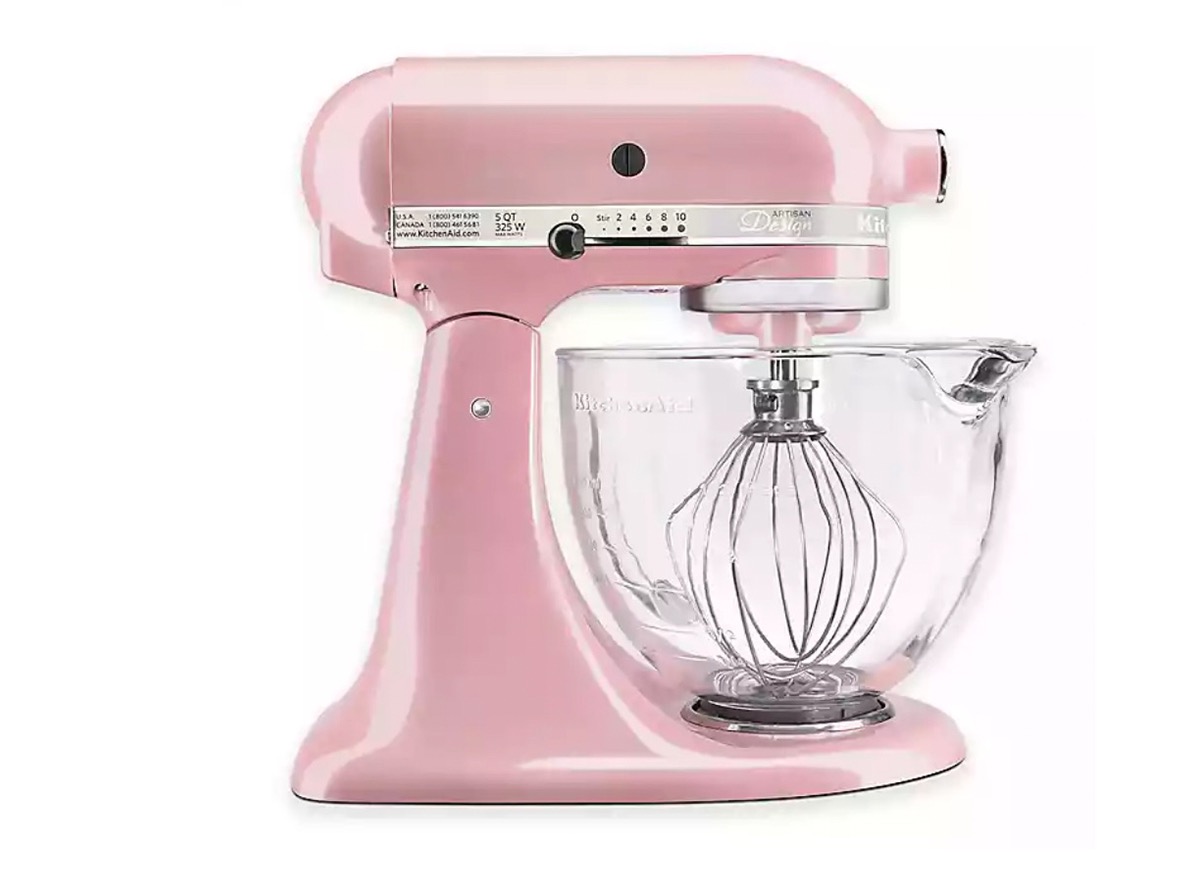 pink kitchenaid stand mixer, millennial pink kitchen accessories