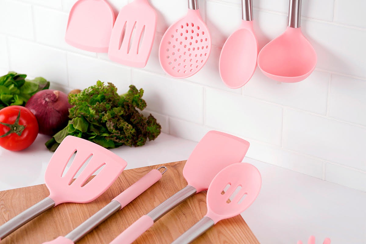 pink kitchen utensils, millennial pink kitchen accessories
