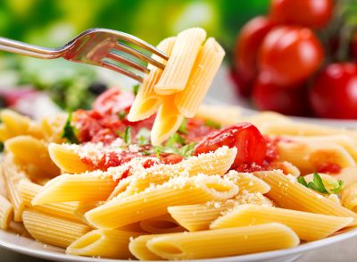 plate penne pasta tomato sauce