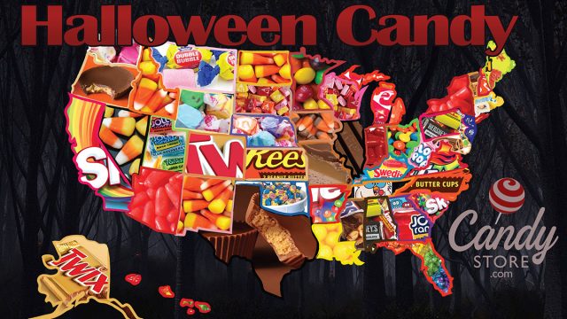Map of the most popular Halloween candy in every state