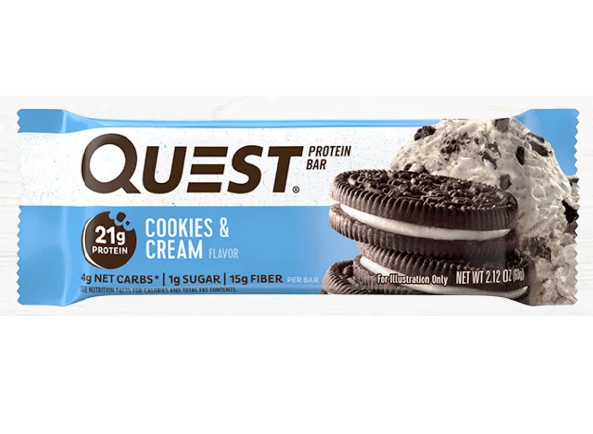 quest cookies and cream protein bar