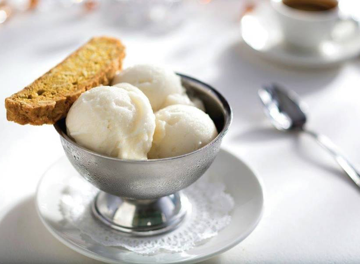 seasonal sorbet at capital grille