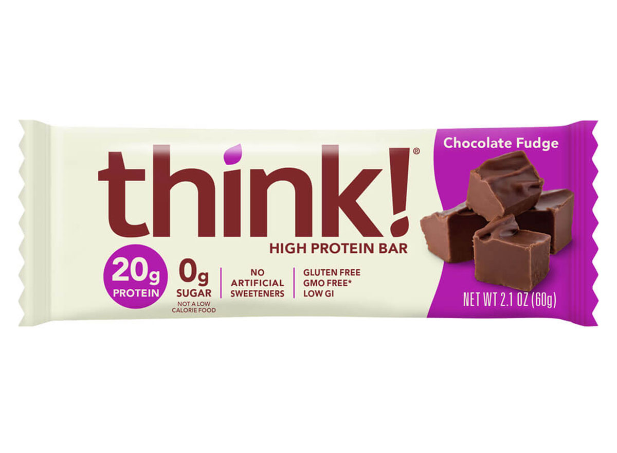 think chocolate fudge protein bar