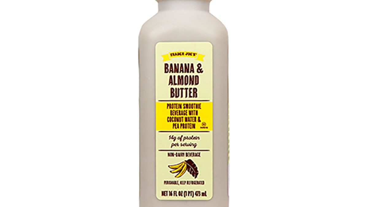 BANANA & ALMOND BUTTER PROTEIN SMOOTHIE BEVERAGE WITH COCONUT WATER & PEA PROTEIN