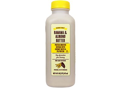 trader joes banana almond butter vegan protein smoothie