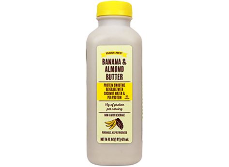 trader joes banana almond butter vegan protein smoothie