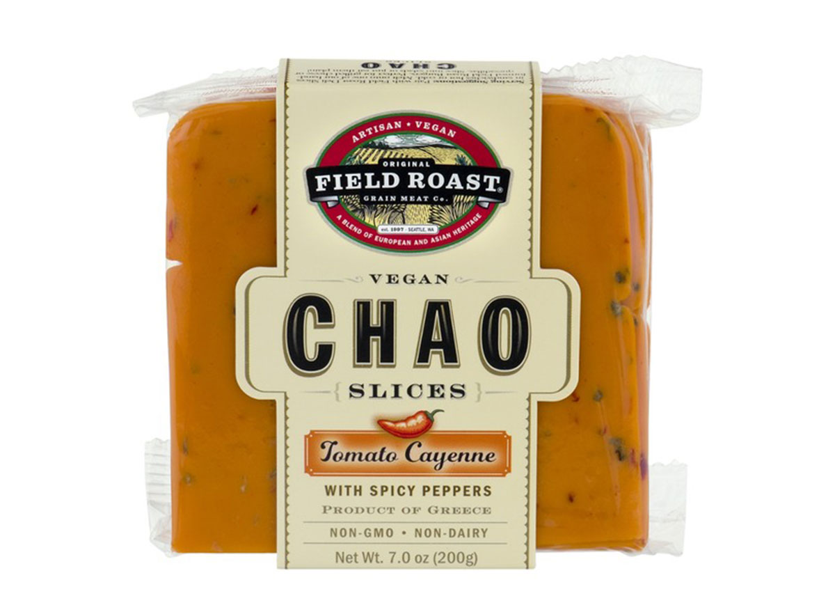 Chao Vegan cheese with tomato and cayenne