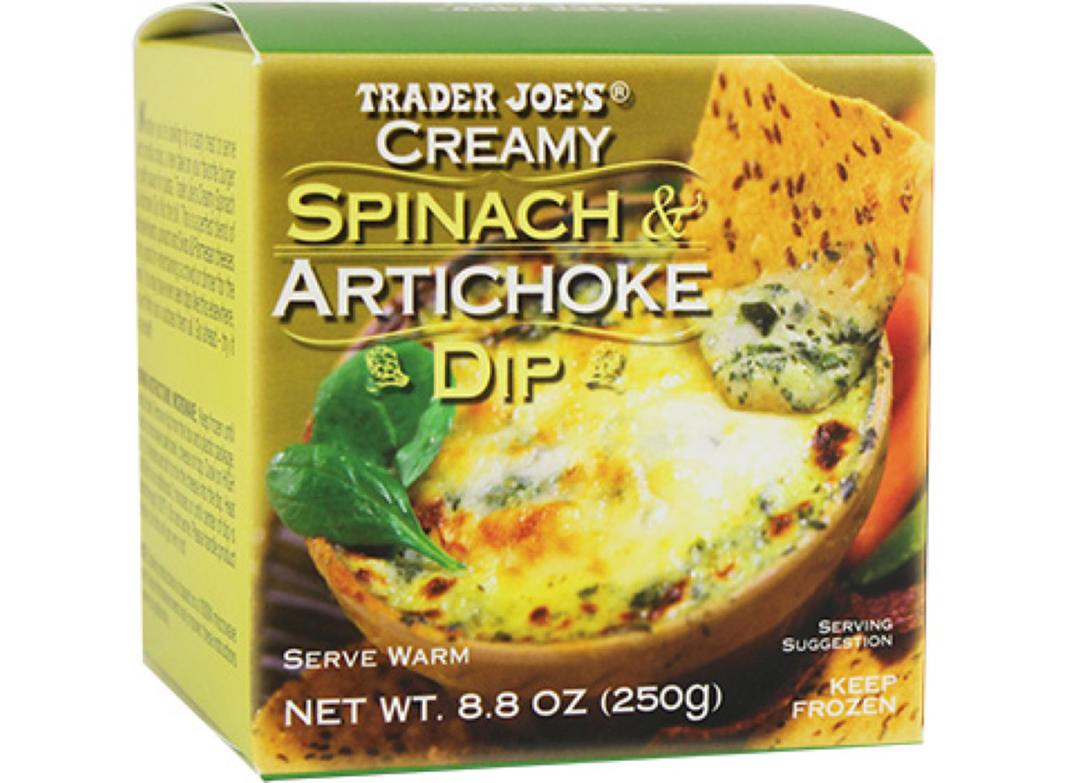 spinach artichoke dip from trader joes