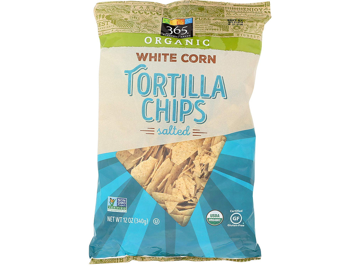 365 organic tortilla chips in packaging