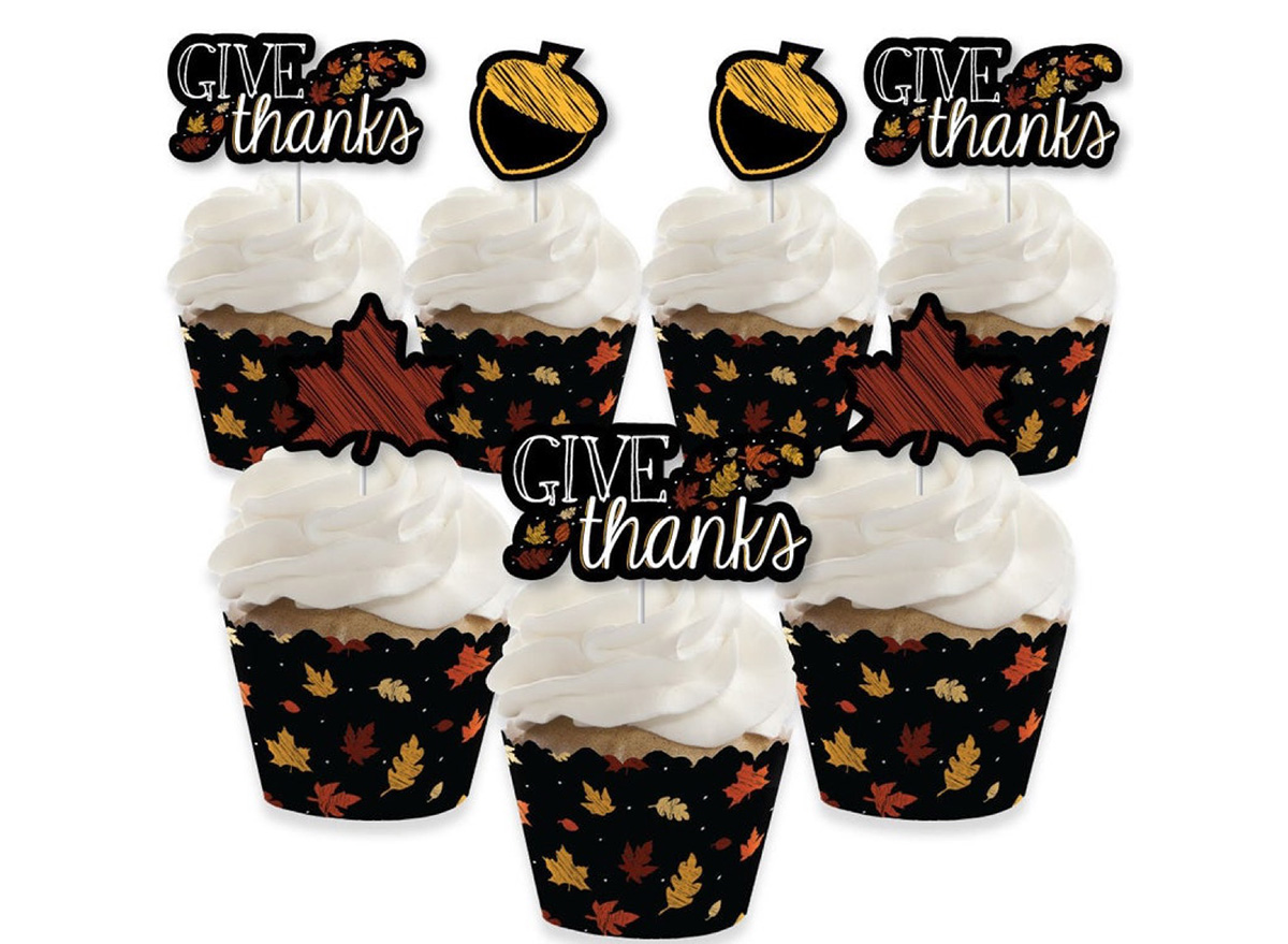 thanksgiving cupcake toppers from walmart