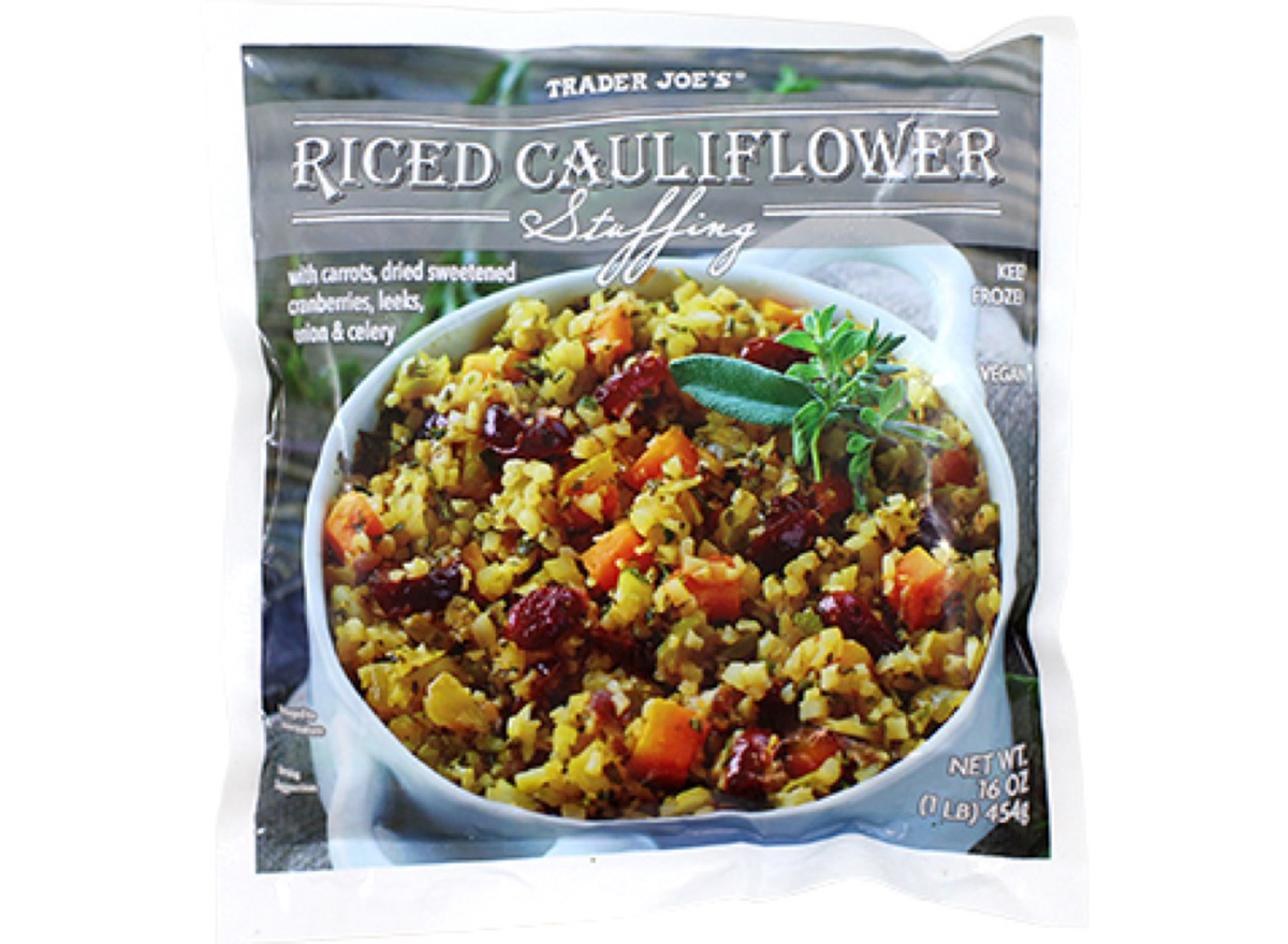 riced cauliflower stuffing from trader joes