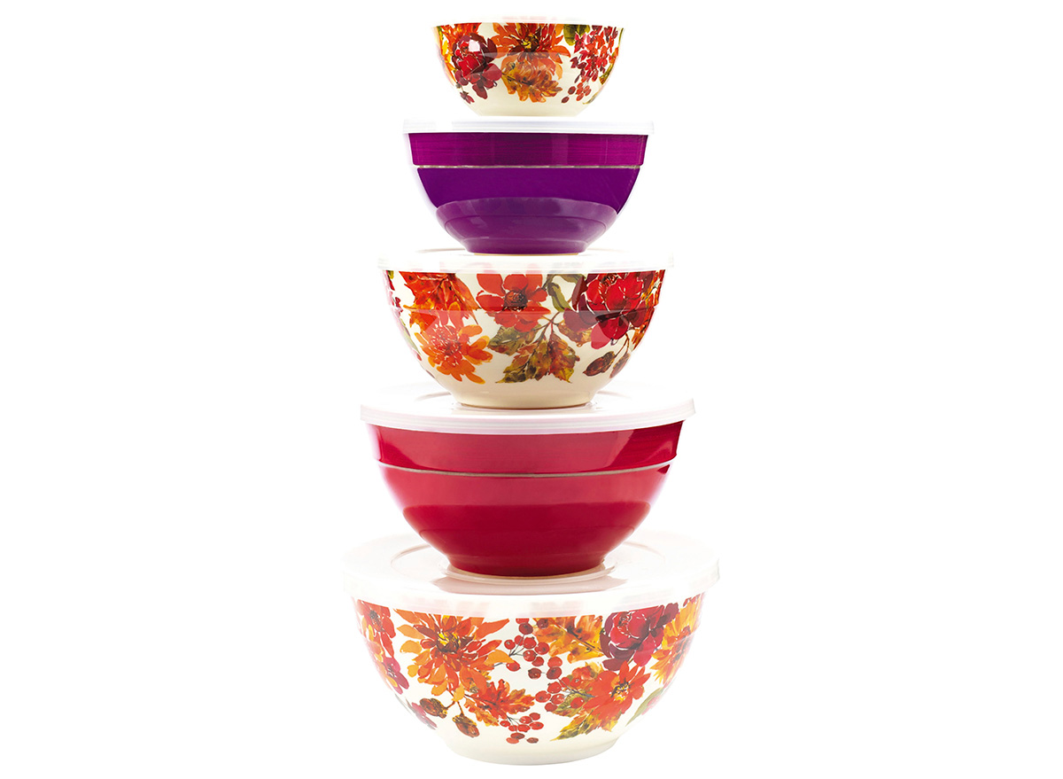 floral mixing bowls