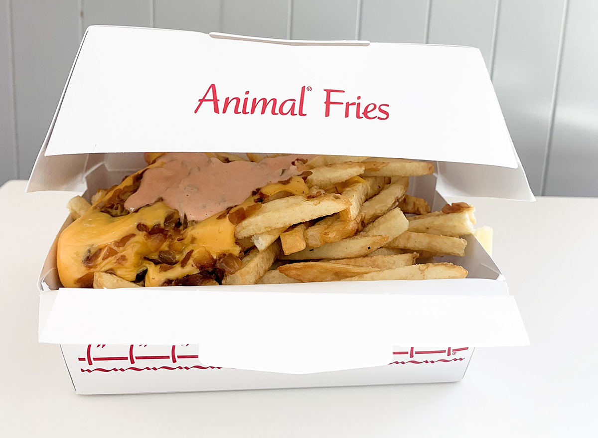 Box of animal fries at In-n-Out