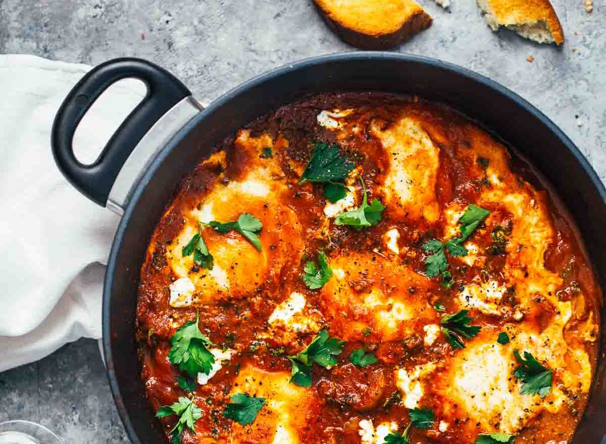 one pot spicy eggs and potatoes