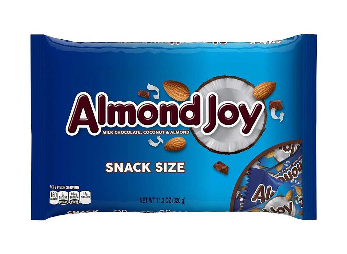 almond joy snack size candy bars