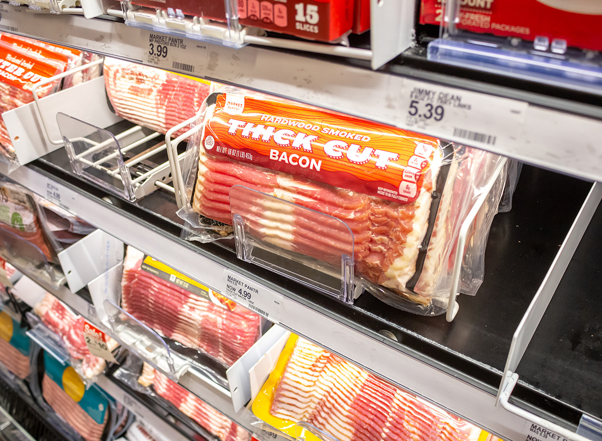 bacon in the supermarket