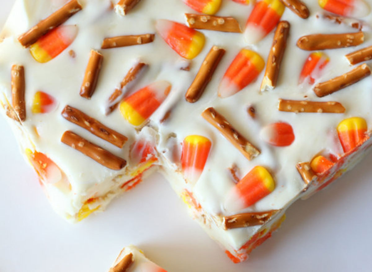 candy corn pretzel fudge